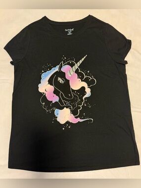 Cat & Jack Black Unicorn Graphic Tee for Kids